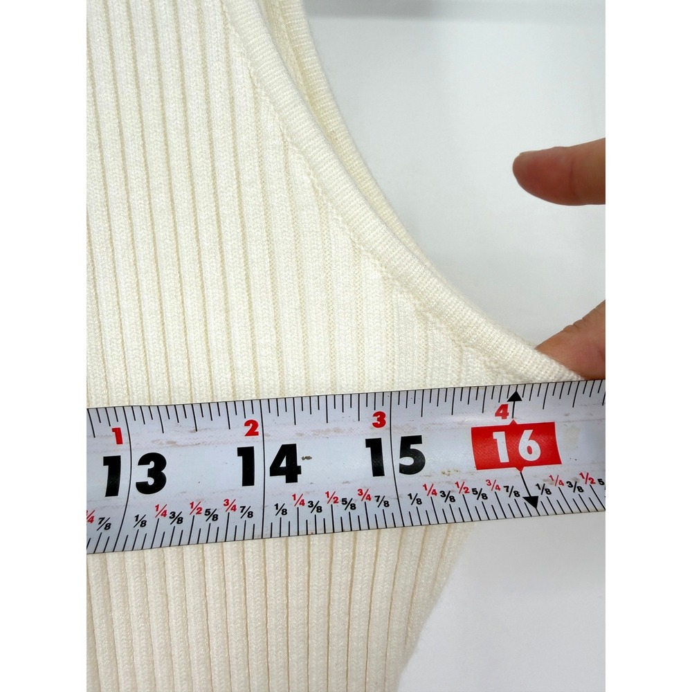 Meshki Ivory Ribbed Sleeveless Midi Dress - Picture 11 of 11